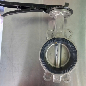 Van bướm tay gạt inox 304 ( tay thép )